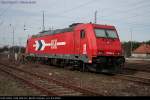 HGK 2062 in typischer roter Farbgebung (NVR-Nummer: 91 80 6185 604-6 D-HGK, Zulassung D/A, angemietet von ATC Antwerpen, gesichtet Berlin Grünau 21.03.2009).