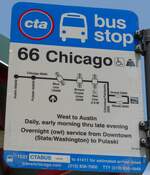 (153'161) - cta-Haltestellenschild - Chicago, Navy Pier - am 18.