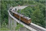 Das 'Festival Suisse de la vapeur' (Schweizer Dampffestival 2025) zeigt auch immer wieder herrliche elektrische Züge. Besonders eindrücklich fand ich die RhB Bernina Bahn Ge 4/4 81 der Blonay Chamby Bahn beim Überqueren des Baye des Cl ...