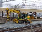 Gleis 5 und 6 whrend der Renovierungsarbeiten am Leiden Centraal 28-03-2019.