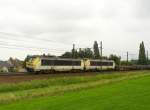 NMBS 1324 mit 1312 Ekeren bei Antwerpen 12-08-2011.