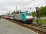 NMBS Lok 2802 mit NS ICR Wagen Intercity nach Roosendaal und Amsterdam (NL).