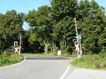 Bahn�bergang Waldweg Bahnlinie Emmerich Wesel.