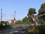 Bahn�bergang Grenzweg, Hamminkeln 19-09-2024.

Overweg Grenzweg, Hamminkeln 19-09-2024.