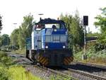 Duisport Rail Diesellok 275 635-1 bei Bahnbergang Atroper Strae, Duisburg 14-09-2017.