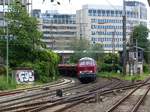 EfW Verkehrsgesellschaft Diesellokomotive 215 028-2 Bahnhof Dsseldorf-Rath 09-07-2020.