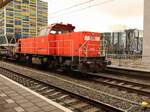 DB Cargo Diesellokomotieve 6421 mit dem Name  Sebe  Gleis 3a Bahnhof Leiden Centraal 16-02-2026.

DB Cargo diesellocomotief 6421 met de naam  Sebe  spoor 3a station Leiden Centraal 16-02-2026.