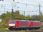 DB Schenker Lok 189 076-3 mit Schwesterlok G�terbahnhof Oberhausen West 30-10-2015.