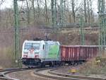 DB Cargo Lok 185 389-4 mit Aufschrift  CO2 Frei  Rangierbahnhof Kln-Kalk Nord 08-03-2018.