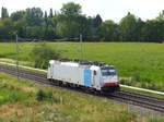 Railpool Lok 186 107-9 Baumannstrasse, Praest bei Emmerich 06-07-2018.