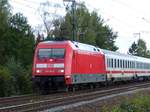 DB Lok 101 102-2 bei Bahnbergang Devesstrae, Salzbergen 13-09-2018.