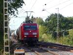 RBH (Rail Barge Harbour) Lok 145 015-4 bei Bahnbergang Tecklenburger Strae, Velpe 28-09-2018.