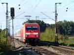 DB Lok 101 066-9 bei Bahnbergang Devesstrae, Salzbergen 28-09-2018.