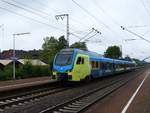 Abellio Westfalenbahn Triebzug ET 408 Gleis 4 Salzbergen 17-08-2018.