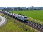 Metrans HHLA (Hamburger Hafen und Logistik AG) loc 386 028-5 Baumannstrasse, Praest bei Emmerich am Rhein 06-07-2018.