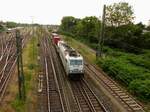 Metrans HHLA (Hamburger Hafen und Logistik AG) Lokomotieve 386 029-3 abfahrt Bahnhof Emmerich am Rhein.