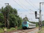 Keolis Eurobahn Stadler FLIRT 3 Triebzug ET 4.08 Devesstrae, Salzbergen 03-06-2022.