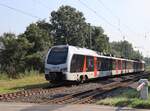 Vias Triebzug ET 25 2305 Bahnbergang Frietenweg, Hamminkeln 19-09-2024.