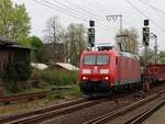 DB Cargo Lokomotive 185 005-6 Gleis 4 Bahnhof Salzbergen 17-04-2025.