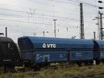 Falns VTG Schttgutwagen mit schlagartiger Schwerkraftentladung mit Nummer 37 TEN 80 D-VTGD 6644 641- 0 Gterbahhof Oberhausen West 18-08-2022.