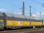 Hccrrs Autotransportwagen der Firma ARS Altmann AG Automobillogistik mit Nummer 37 RIV 80 D-ARS 2911 199-2 in Oberhausen West 11-09-2015.