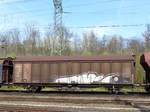 Hbillns gro�r�umiger Schiebewandwagen mit Nummer 21 RIV 80 D-DB 2474 528-1 Rangierbahnhof K�ln Gremberg, Porzer Ringstra�e, K�ln 31-03-2017.