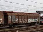 Hbbillns 304 gro�r�umiger Schiebewandwagen mit Nummer 21 RIV 80 D-DB 2464 178-7 Bahnhof Amersfoort, Niederlande 20-02-2024.