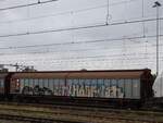 


Habillss Vierachsiger gro�r�umiger Schiebewandwagen aus Italien mit Nummer 31 RIV 83 I-MIR 285 2 619-5. Beladen mit Hausm�ll aus Italien. Bahnhof Venlo, Niederlande 24-07-2025. 


Habillss vierassige schuifwandwagen uit Itali� met nummer 31 RIV 83 I-MIR 285 2 619-5. Beladen met huisvuil uit Itali�. Station Venlo, Nederland 24-07-2025