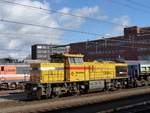 Strukton MaK G 1206 Diesellok 303008 mit dem Namen  Danique   Danique  Gleis 10 Amersfoort Centraal 03-03-2020.