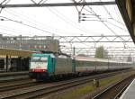 NMBS TRAXX lok 2835 memit BB Eurofima Wagen als Intercity von Brussel nach Amsterdam.