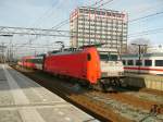 TRAXX Lok E186 116 (91 84 1186 116-7) mit Intercity Direct Amsterdam Centraal Station 12-02-2014.