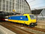 NS TRAXX lok 186 010 (91 84 1186 010-2) whrend ein Probefahrt.