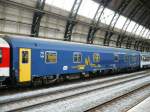 CD Schlafwagen WLABmz mit Nummer 61 54 72-91 001-2 in EN 456 auf Gleis 7 Amsterdam Centraal Station 04-06-2014.