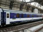 PKP Schlafwagen WLAB10mnouz mit Nummer 61 51 70-90 005-9 auf Gleis 7 Amsterdam Centraal Station 04-06-2014.