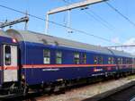 WLABmz Bahn Touristik Express GmbH Schlafwagen mit Nummer A-BTEX 61 81 71-71 457-8 in �BB NightJet trein 402 von Z�rich Hbf nach Amsterdam Centraal. Gleis 5 Utrecht Centraal Station niederlande 05-08-2025.

WLABmz slaaprijtuig van Bahn Touristik Express GmbH met nummer A-BTEX 61 81 71-71 457-8 in �BB NightJet trein 402 van Z�rich Hbf naar Amsterdam Centraal. Spoor 5 Utrecht Centraal Station 05-08-2025.