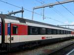 SBB Bpm D-Zugwagen 2e klasse mit nummer 61 85 20-90 206-4 in NightJet 402 von Z�rich Hbf nach Amsterdam Centraal. Gleis 5 Utrecht Centraal Station, Niederlande 05-08-2025.

SBB Bpm D-trein rijtuig 2e klasse met nummer 61 85 20-90 206-4 in NightJet 402 van Z�rich Hbf naar Amsterdam Centraal. Spoor 5 Utrecht CS 05-08-2025.