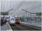 . Mit einer Versptung von 11 Minuten erreicht der ICE 4610  Frankfurt am Main  als ICE 18 Frankfurt/Main Hbf - Bruxelles Midi am 23.11.2013 den Bahnhof Lige Guillemins und bringt liebe Freunde mit. (Jeanny)
