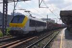 Lineas 1319 zieht ein Containerzug durch Antwerpen-Berchem am 1 Juli 2026.