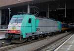 Langsam neigt sich der Ära der Alpha Trains 186er bei die NMBS zum Ende und die noch restierende TRAXXen der reihe 28 sollen innerhalb ein jahr von neue, von Alstom gebaute Triebzüge abgelost werden. NMBS 2804 steht am 11 Februar 2024 mit ein IC-Direct aus Bruxelles-Midi in Breda.