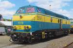 Ins SDP-Hauptquartier Baasrode Noord k�nnen w�hrend das  Scheldeland in Stoom  Wochenende dort ausgestellte Dieselloks fotografiert werden und die ex-SNCB und heutige PFT-TSP 5519 war am 6 Juli 2024