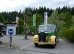(275'885) - STI Thun - Nr. 15/BE 26'776 - Saurer/Gangloff (ex AvH Heimenschwand Nr. 5) am 27. Mai 2025 in Gohl, Restaurant Jgerhus 