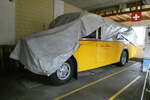 (280'248) - Solr&Fontana, Ilanz - Nr. 5 - Saurer/R&J am 10. September 2025 in Disentis, Garage Bundi (teilweise zugedeckt)