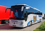 MB Tourismo von KOHL-Reisen rastet auf dem Autohof Fulda-Nord, 08-2024