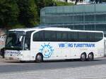 Mercedes Travego von Viborg Turisttrafik aus D�nemark im Stadthafen Sassnitz.