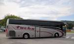 Volvo 9900 Prestige von Fuchs Reisen aus �sterreich am 27.Juli 2014 in Krems gesehen.