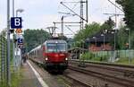 DSB EB 3224 mit EC nach Hamburg Einfahrt Schleswig Bhf am 23.07.2024