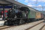 BSB-51 pendelt am 18 Mai 2025 zwischen Bahnhof und BLS-Werkstätte Koninlfingen während das Spektakel '150 Jahre Emmentalbahn'.