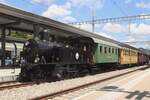 BSB-51 pendelt am 18 Mai 2025 zwischen Bahnhof und BLS-Werkstätte Koninlfingen während das Spektakel '150 Jahre Emmentalbahn'.