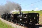 BSB-51 zieht während '150 Jahre Emmentalbahn'  ein Sonderzug durch Tägertschi am 18 Mai 2025.