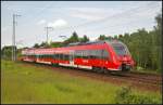 DB Regio 442 144 als Einsetzer nach Berlin Sch�nefeld Flughafen am 09.06.2013 durch die Berliner Wuhlheide fahrend